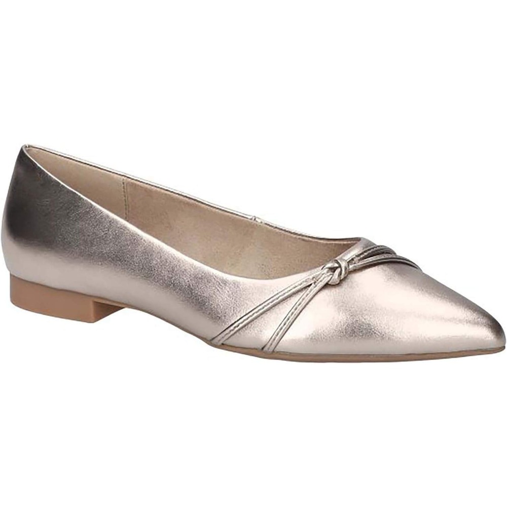 Bella Vita Rhea Flats Women's Size 8.5M Metallic Champagne Gold Pointed Toe